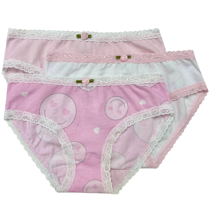 Pink Chicken Smiley Panty Pack XS 