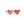 Acrylic Glitter Heart Clip - Red