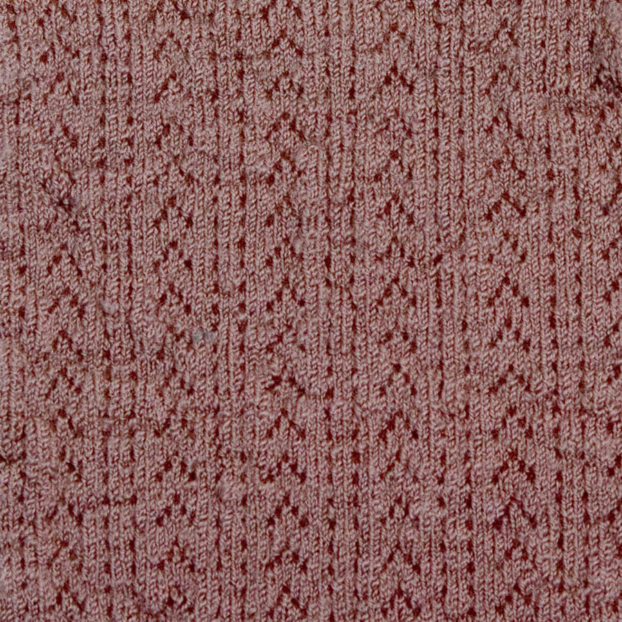 Pink Chicken Merino Wool Open-Knit Tights - Praline 2y 