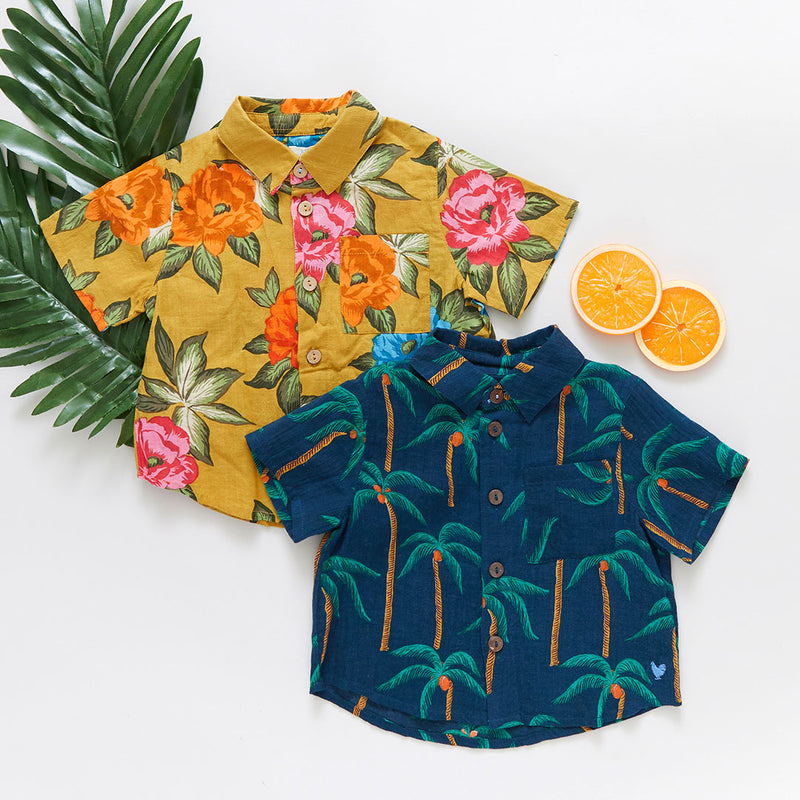 Baby Boys Jack Shirt - Hawaiian Floral