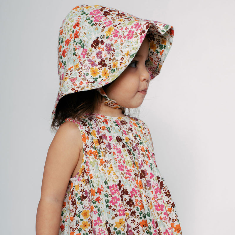 Baby Girls Sun Hat - Multi Ditsy Floral
