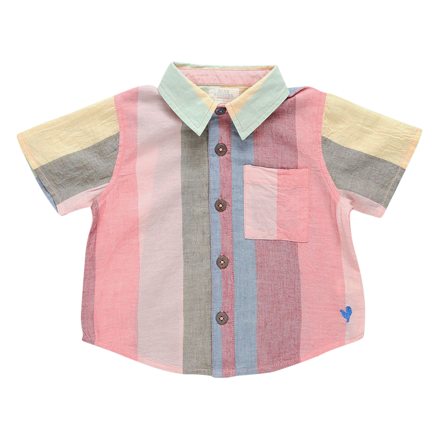 Baby Boys Jack Shirt - Multi Wide Stripe