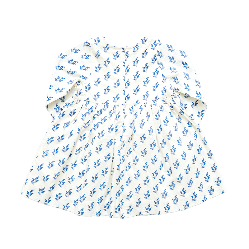 Baby Caroline Dress - Royal Block Print