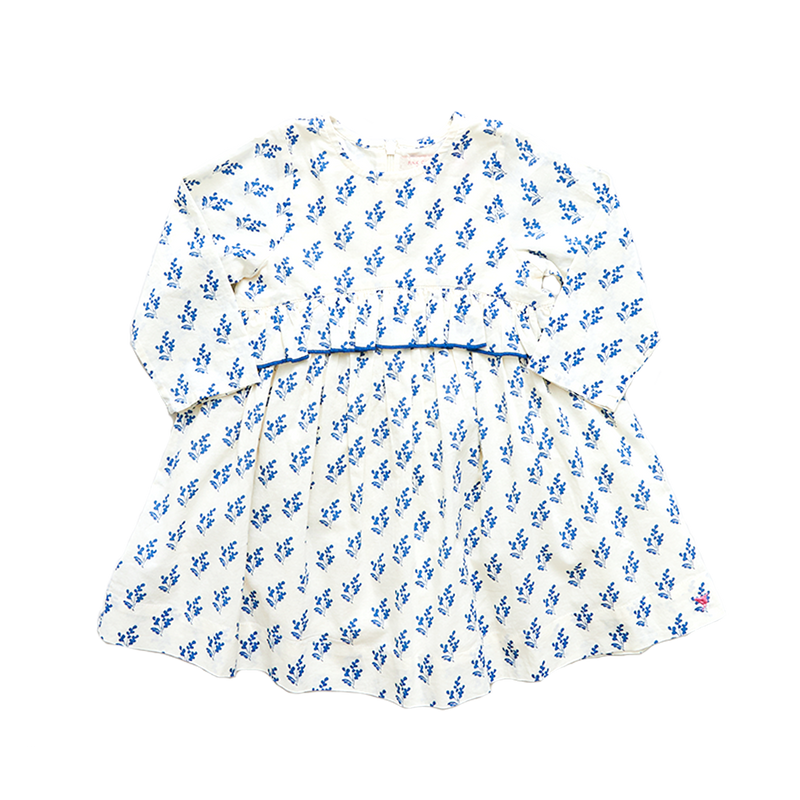 Baby Caroline Dress - Royal Block Print
