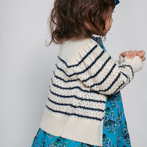 Baby Girls Constance Sweater - Navy Stripe