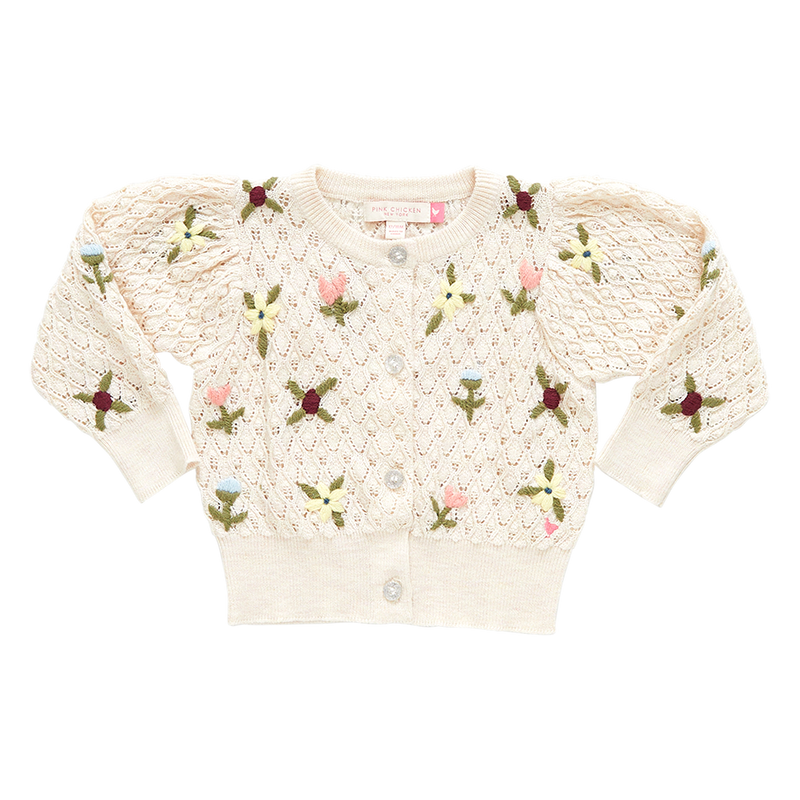 Baby Girls Constance Sweater - Floral Embroidery