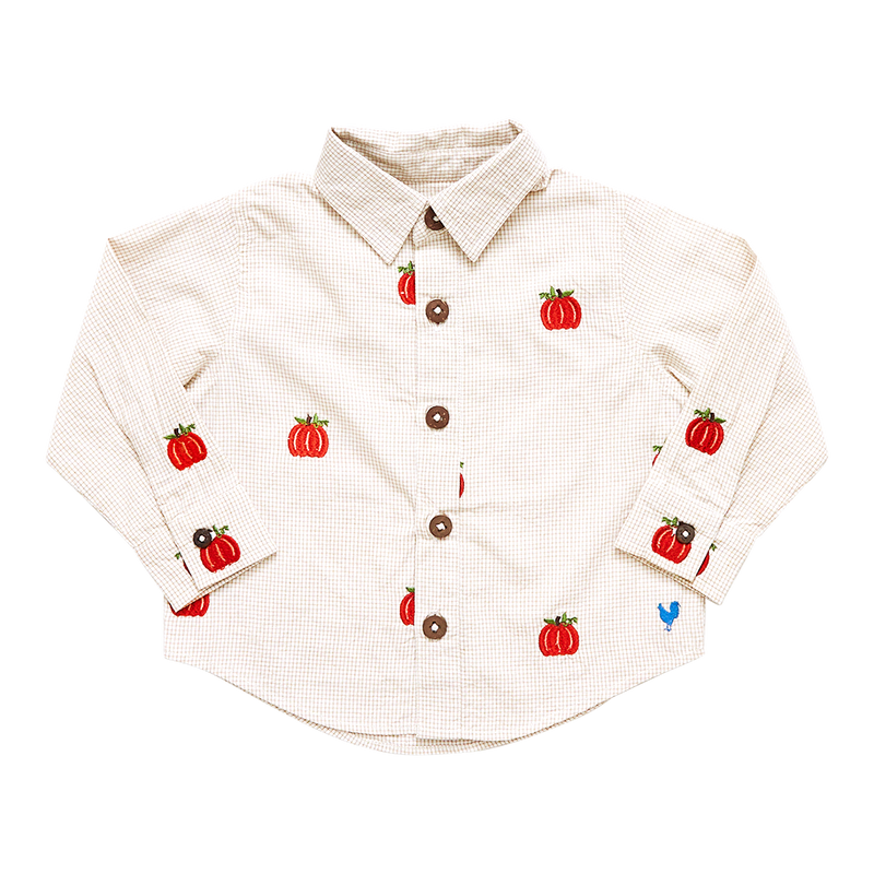 Baby Jack Shirt - Pumpkin Embroidery