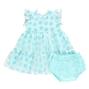 Baby Girls Jennifer Dress Set - Blue Daisy