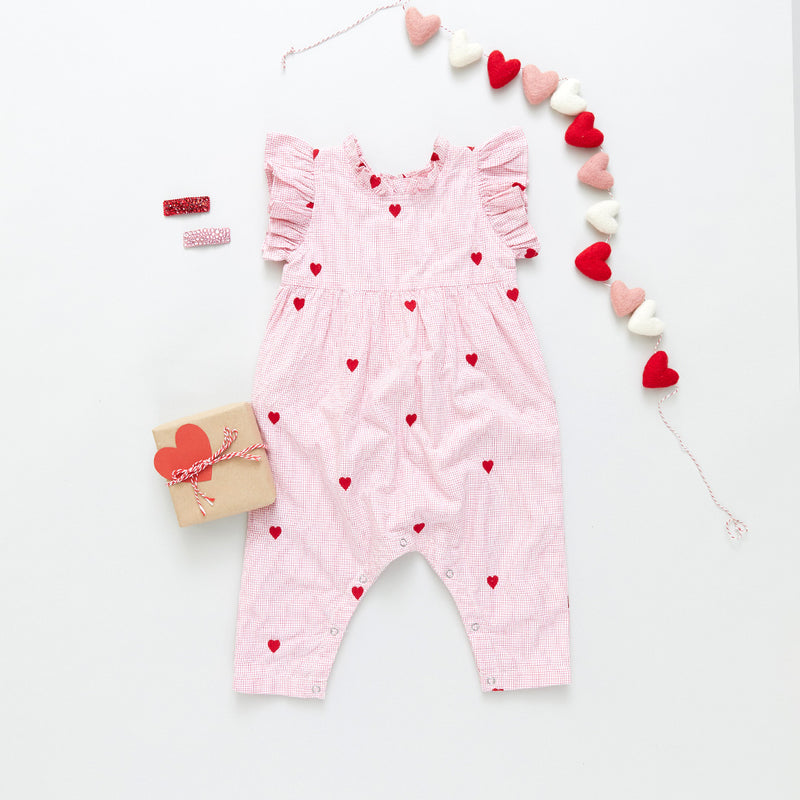 Baby Girls Jennifer Jumper - Heart Embroidery
