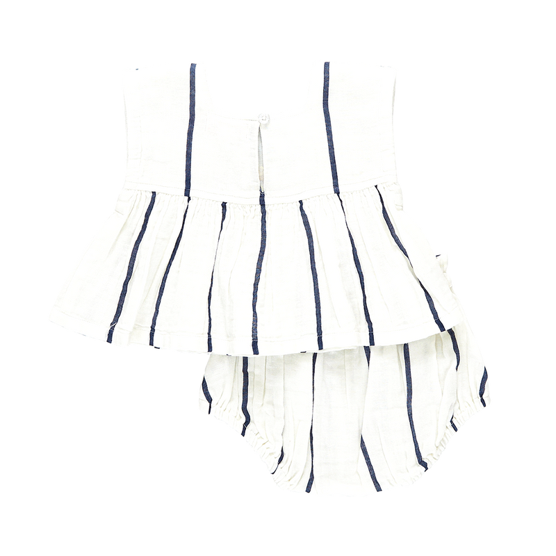 Baby Girls Kamari 2-Piece Set - Blue & White Stripe