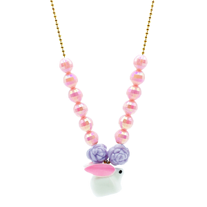 Pastel Bunny Necklace - Pink w/ Lavender