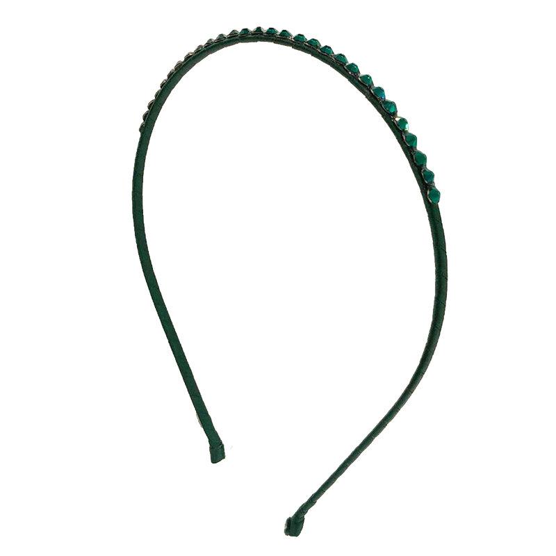 Skinny Crystal Headband - Emerald