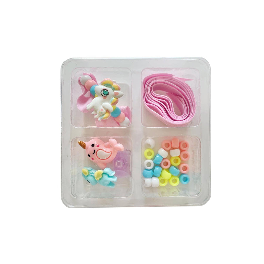 Pink Chicken Pop Cutie Kids Hair Tie / Bracelet DIY Box 
