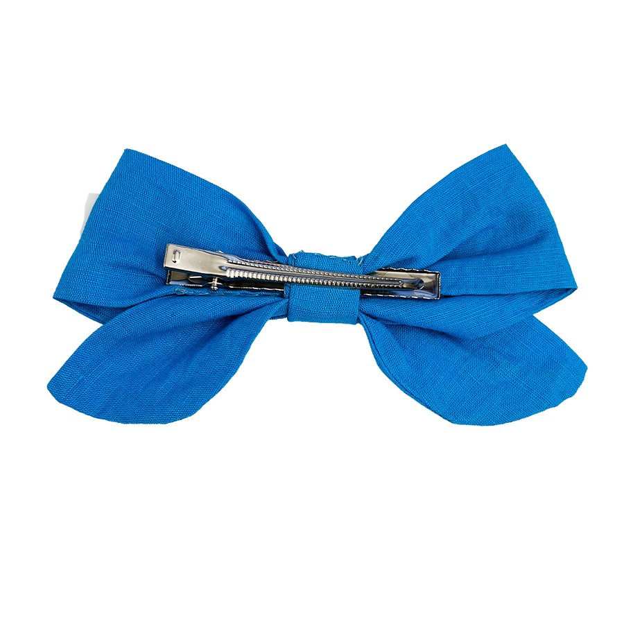Embroidered Bow - Blue