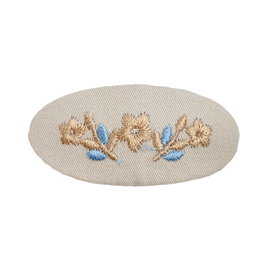 Embroidered Pop Clip - Antique White
