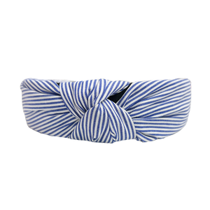Stripe Knot Headband - Blue