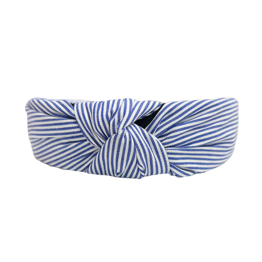 Stripe Knot Headband - Blue