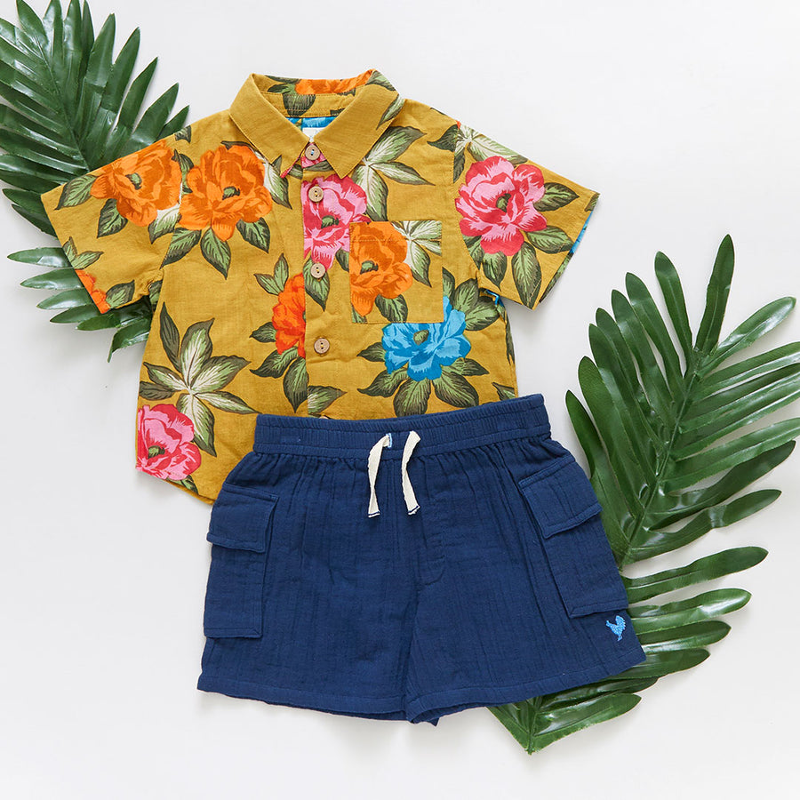 Boys Jack Shirt - Hawaiian Floral