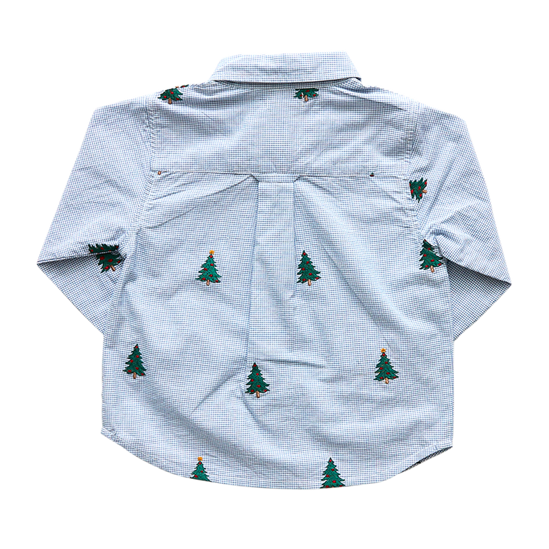 Boys Jack Shirt - Tree Embroidery