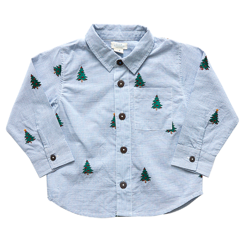 Boys Jack Shirt - Tree Embroidery