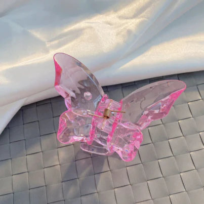 Oversized Butterfly Hairclip - Pink