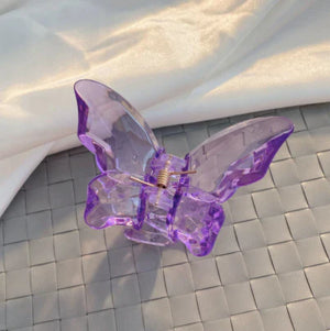 Oversized Butterfly Hairclip - Purple