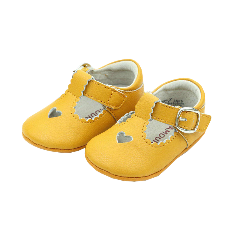 L'Amour Shoes Rosalie Heart Mary Jane - Butter Squash