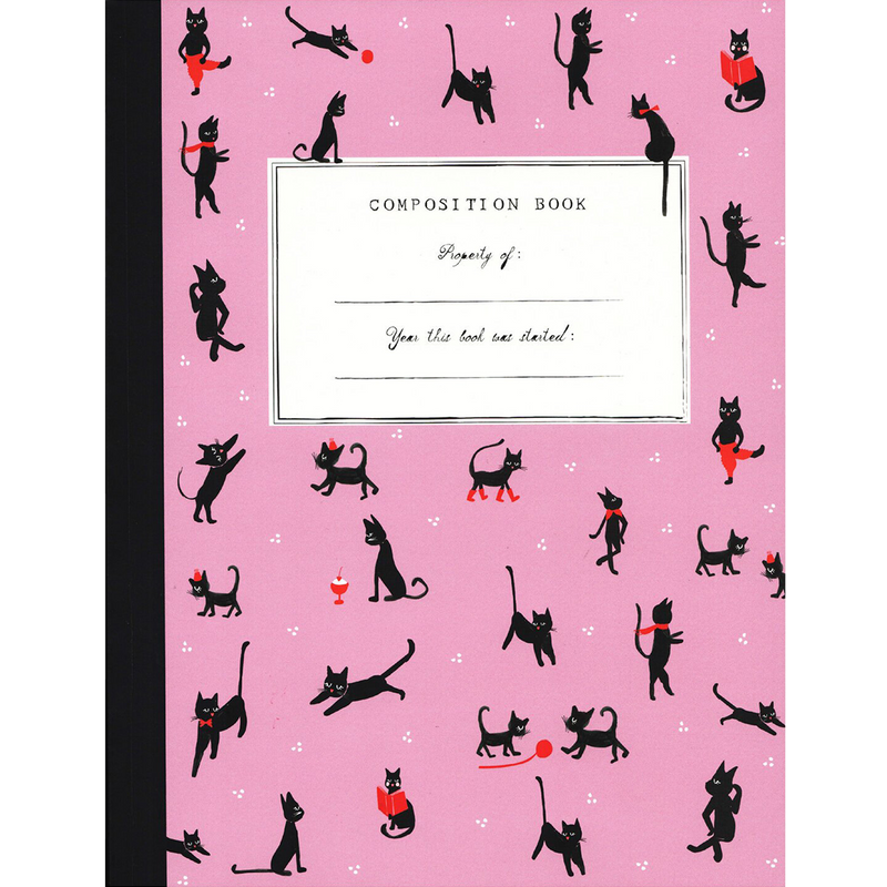 Pink Chicken Composition Notebook - Cat Club 