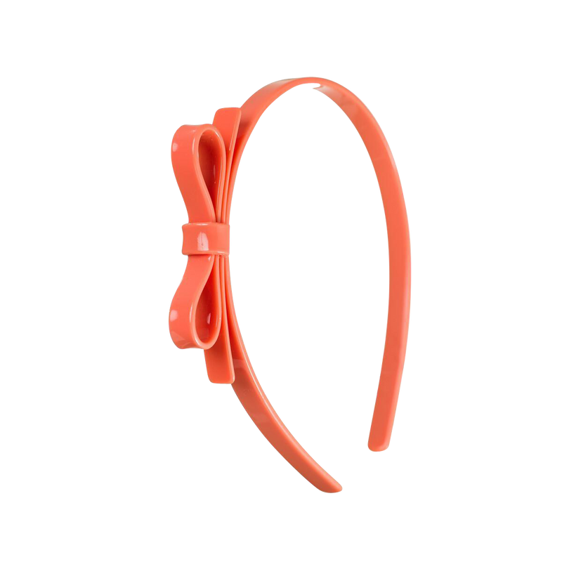 Pink Chicken Bow Headband - Coral 