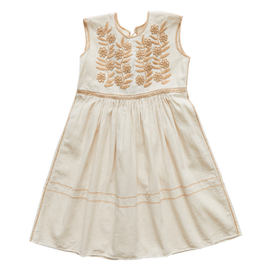 Gauze Manta Cotton Dress - Cream