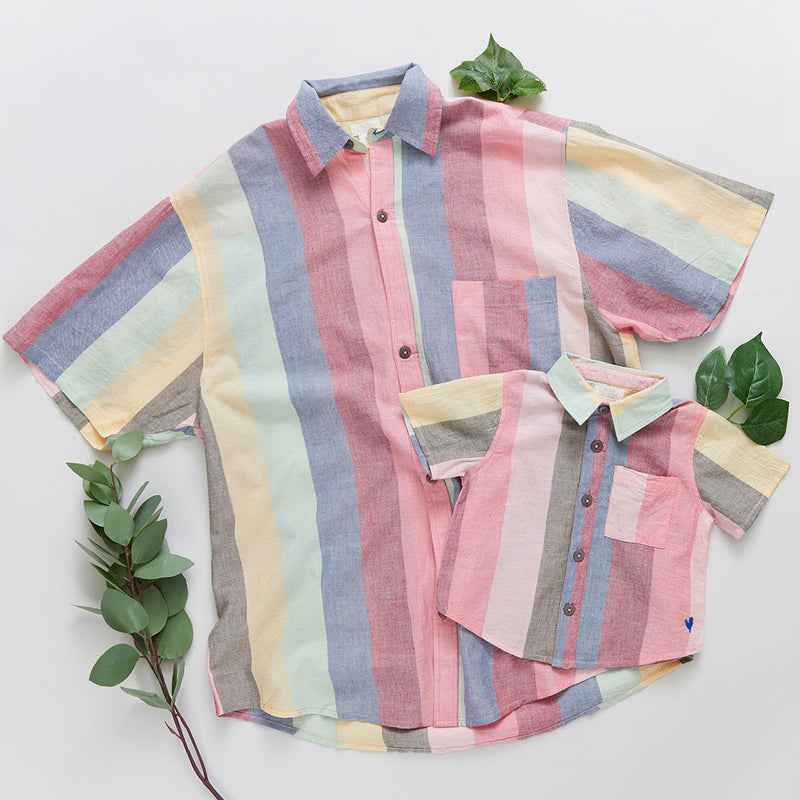 Boys Jack Shirt - Multi Wide Stripe