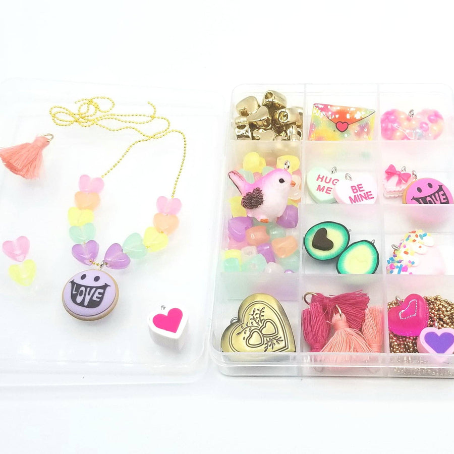 Pink Chicken Love Bug Jewelry Charm DIY Kit 