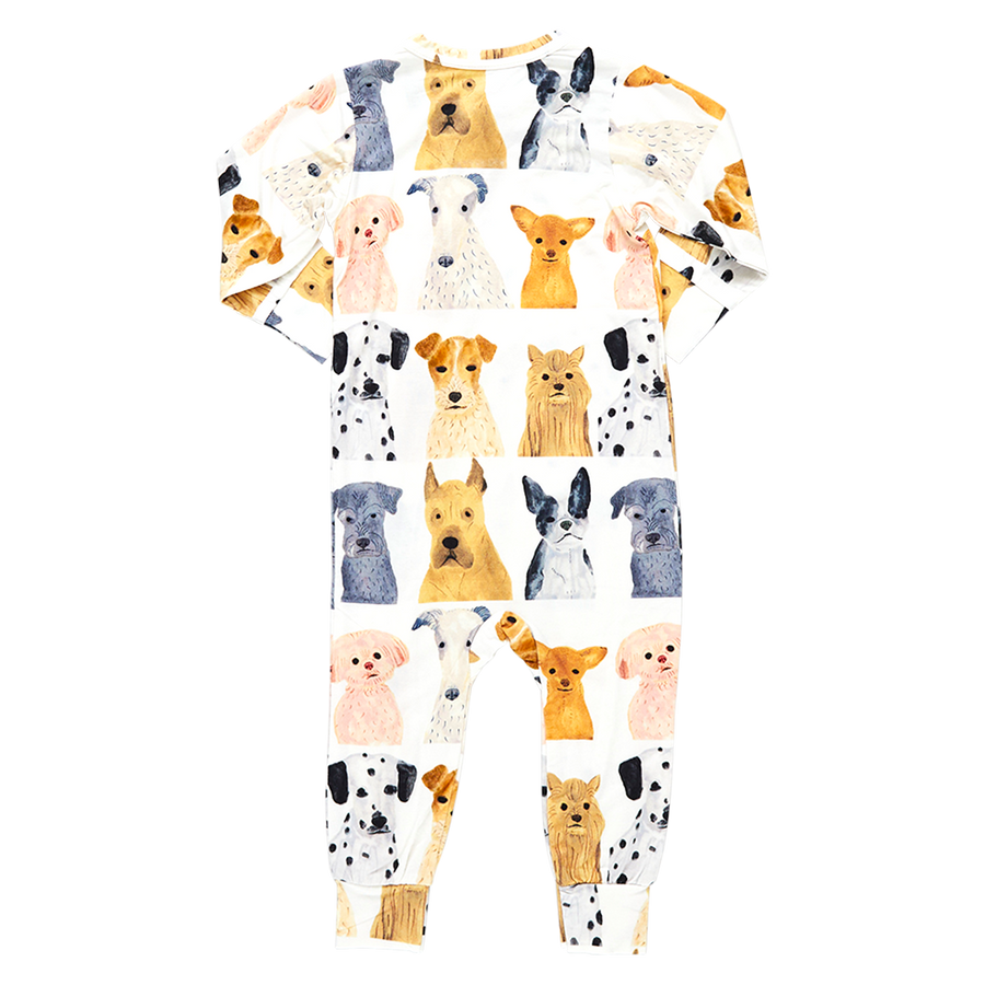 Baby Bamboo Romper - Watercolor Dogs