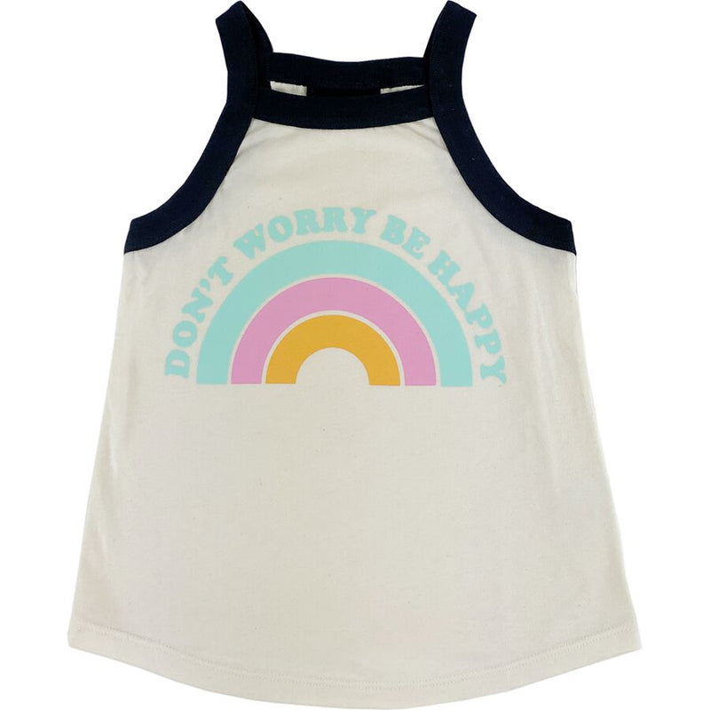 Pink Chicken Don't Worry Be Happy Racer Tank 3y 