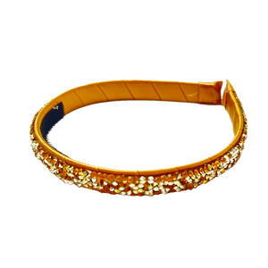 Druzy Quartz 1/2" Headband - Bright Gold