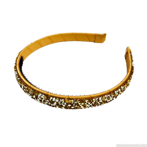 Druzy Quartz 1/2" Headband - Gold