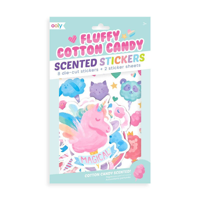 Pink Chicken Fluffy Cotton Candy Scented Stickers 