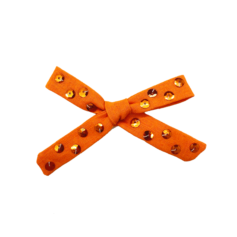 Elle Byrd Sequin Party Bow - Carrot