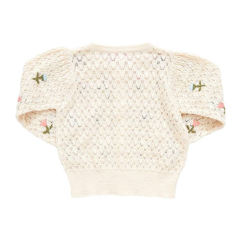 Girls Constance Sweater - Floral Embroidery