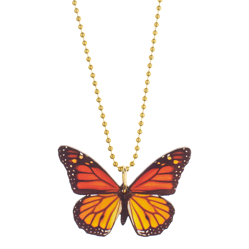 Pink Chicken Gunner & Lux - Monarch Butterfly Necklace 