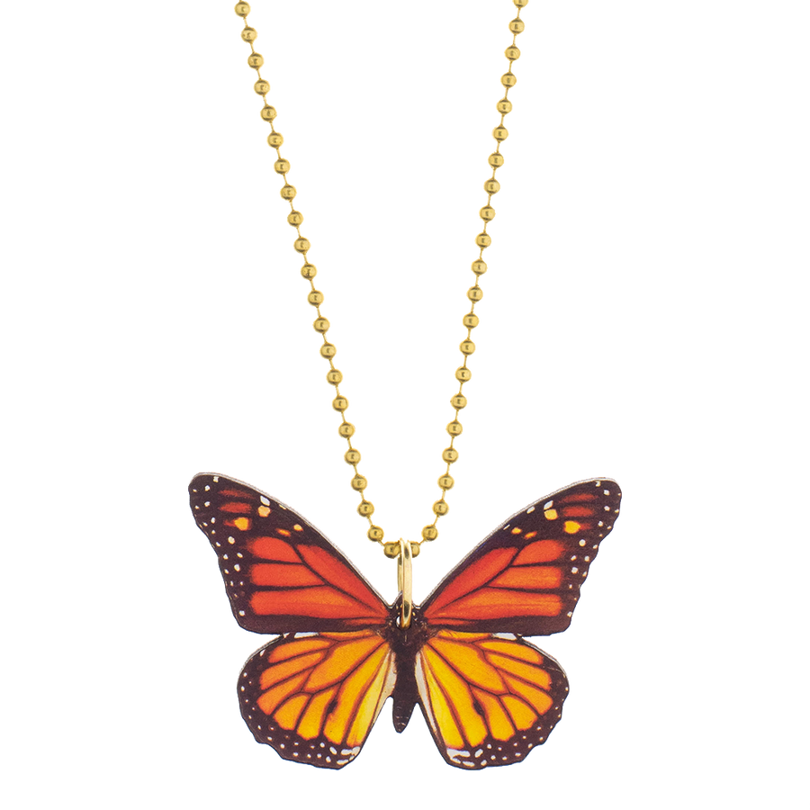 Pink Chicken Gunner & Lux - Monarch Butterfly Necklace 