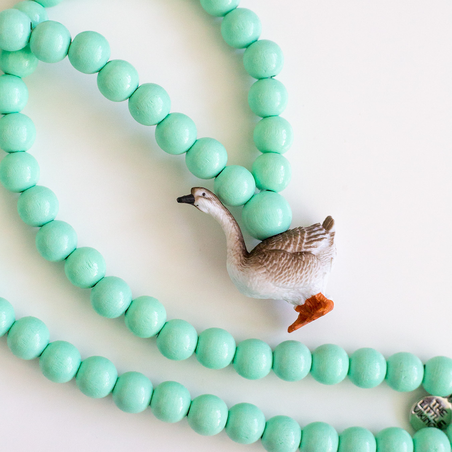 Goose on Mint Beads