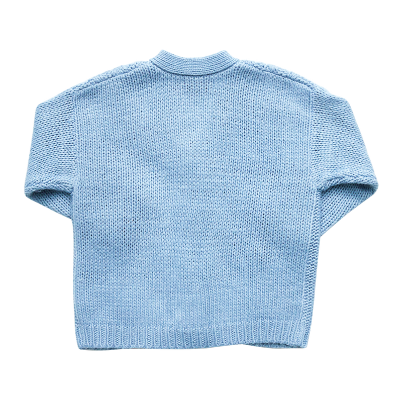Girls Grandpa Sweater - Baby Blue