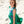 Girls Silk Kelsey Dress - Magenta Green Tie Dye