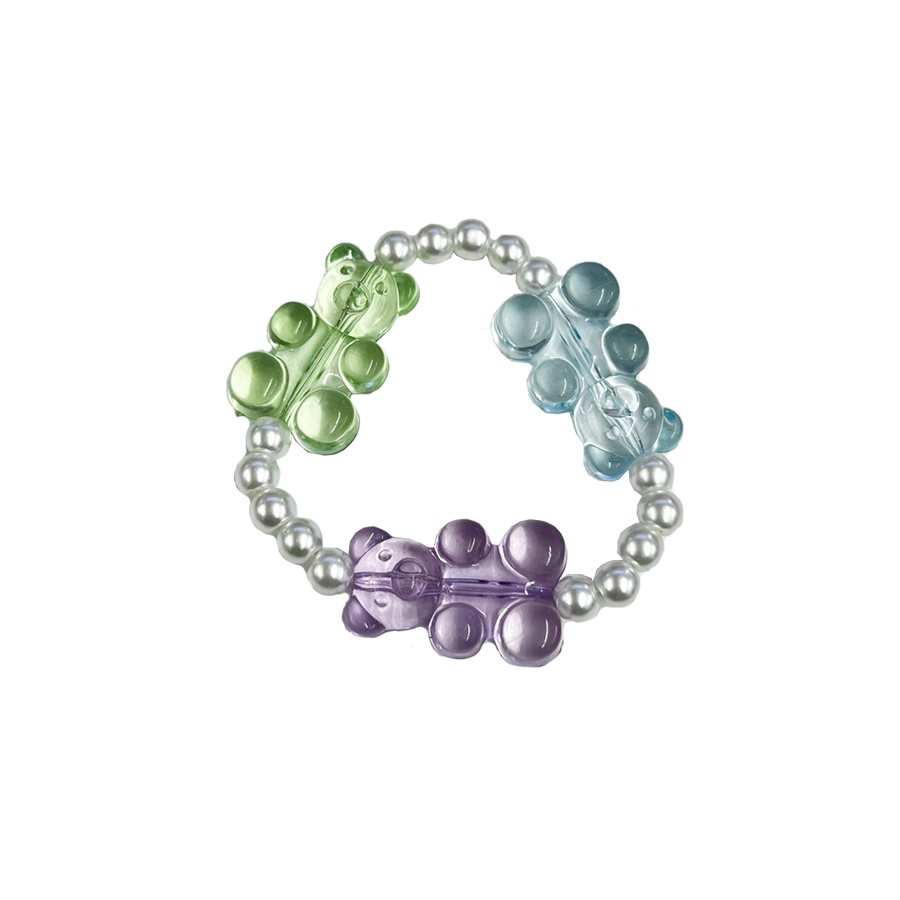 Gummy Bear Bracelet - Green, Blue & Purple
