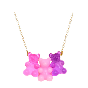 Pink Chicken Gummy Bear Necklace - Bubblegum 