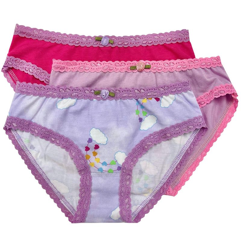 Pink Chicken Rainbow Hearts Panty Pack XS 