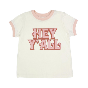Hey Y'all Ringer Tee - Natural