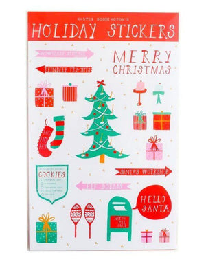 Pink Chicken Holiday Sticker Sheet 