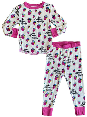 Pink Chicken Rolling Stones Pink Bamboo Set 3/6m 